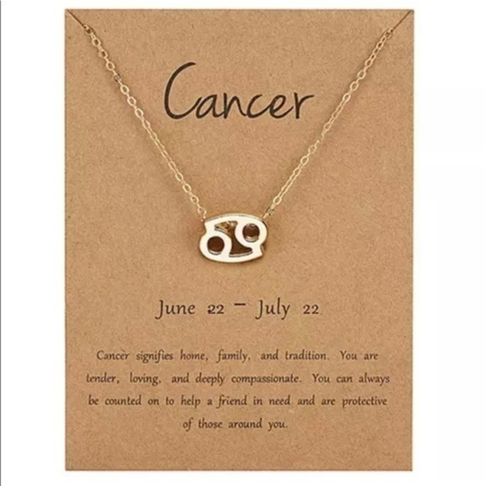 3/$30 ♋️ Cancer Zodiac Pendant Necklace